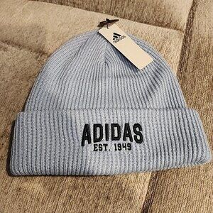 Adidas Mens Foundation 3 Inch Fold Beanie Hat Winter Blue